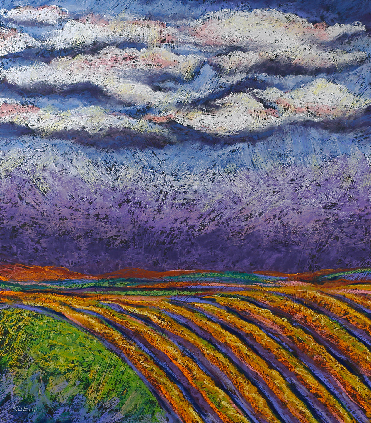 "DAWN IN THE VALLEY" Original Pastel