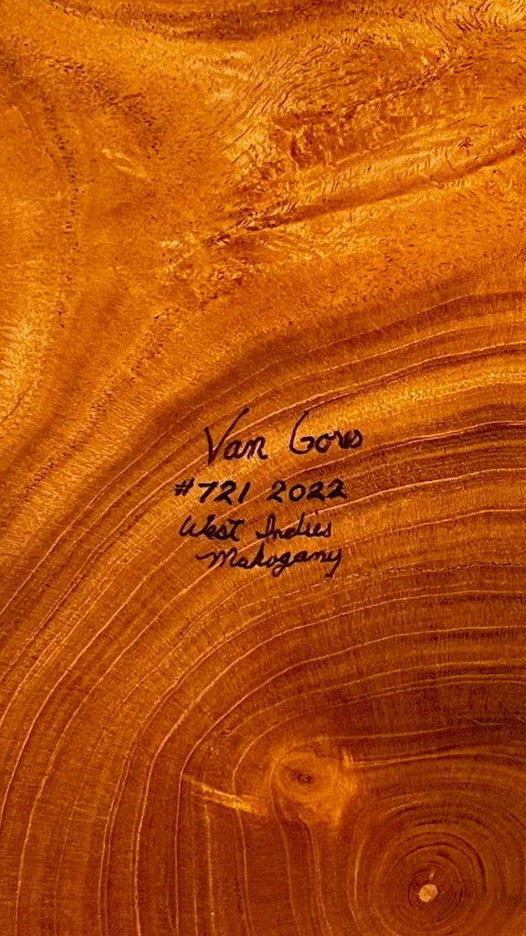 West Indian Mahogany Charcuterie Board with Hand Hammered Copper Handles HVG721