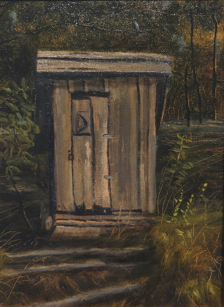 "WHEN NATURE CALLS" Original Framed Oil Painting