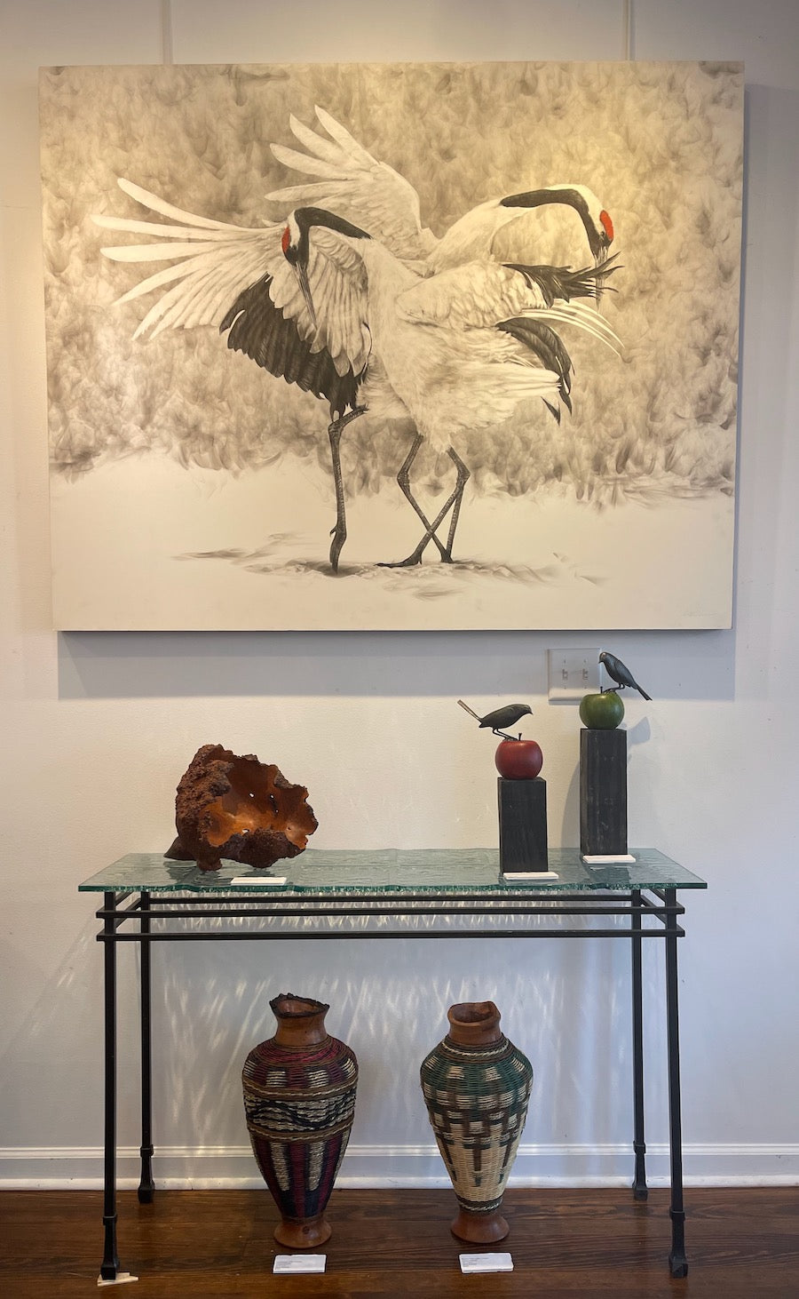 "Life Long Dance" Fumage Drawing on Clay Board