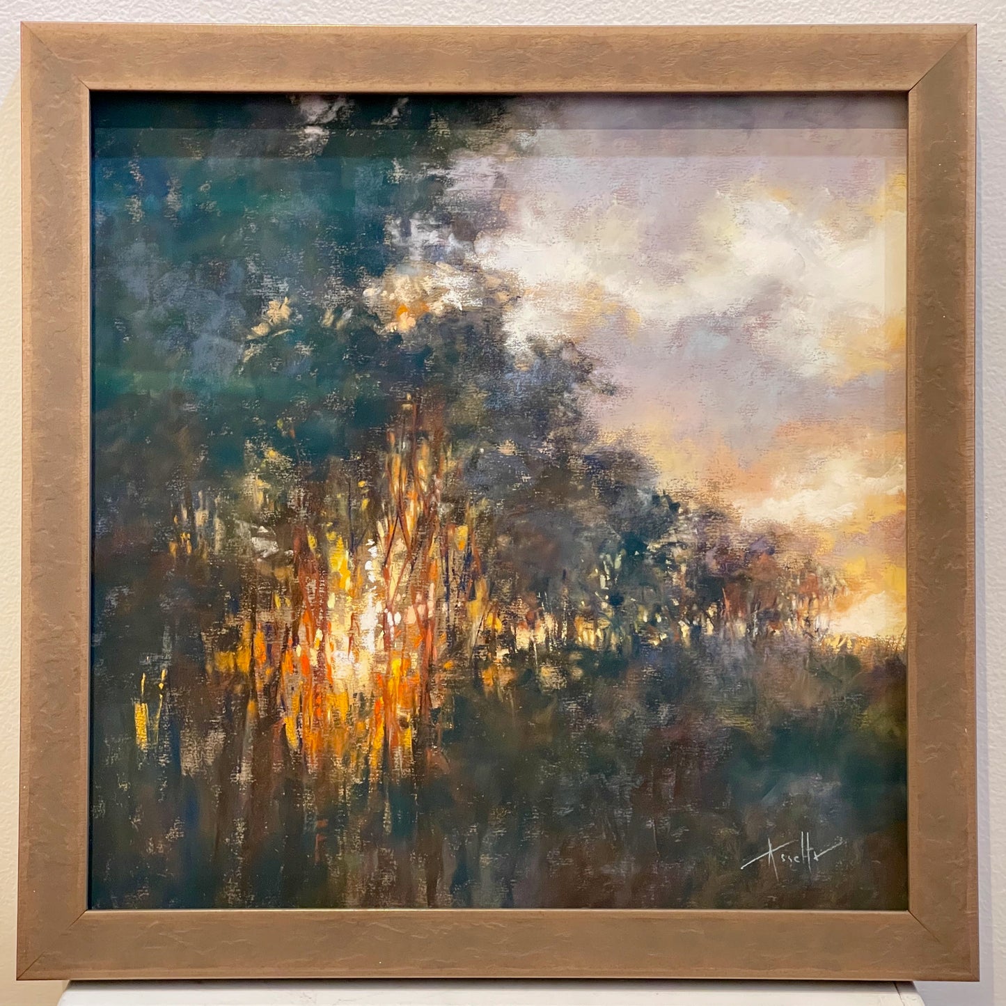 “Another Day Begins” Framed Original Pastel Painting