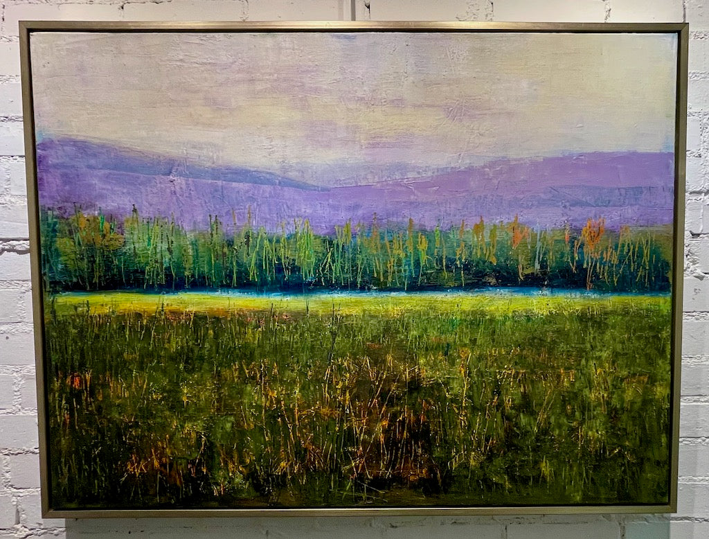 "PICK-UP STICKS" Original Oil and Cold Wax Painting/Framed