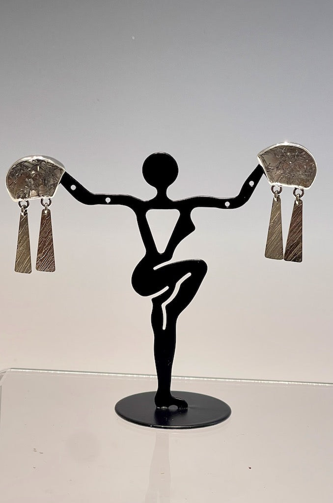 RUTILATED QUARTZ and Sterling Silver Earrings NM382E