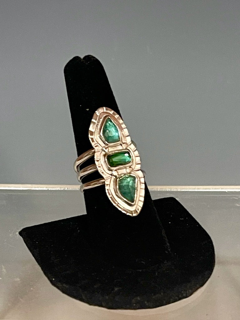 ROSE CUT TOURMALINE Sterling Silver Ring NM442R