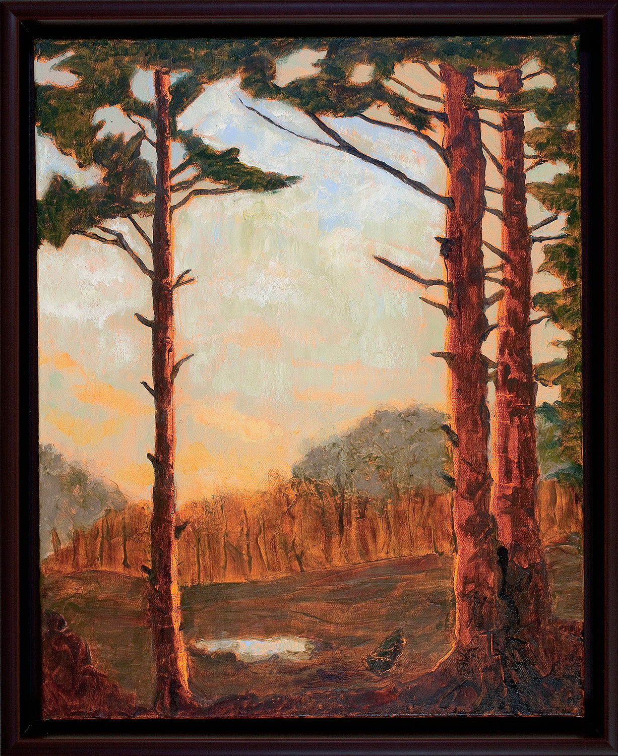 "SUN KISSED PROMISE" Framed Oil and Cold Wax on Linen/framed