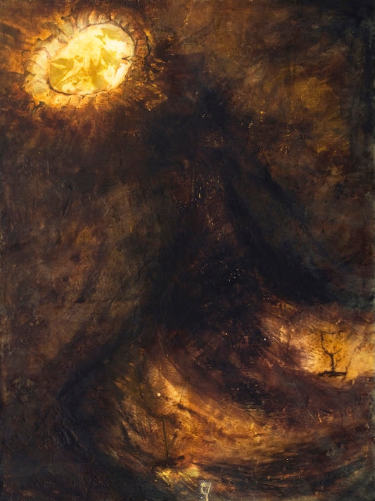 "QUARTERNITY" ORIGINAL OIL AND COLD WAX ON CRADLED PANEL