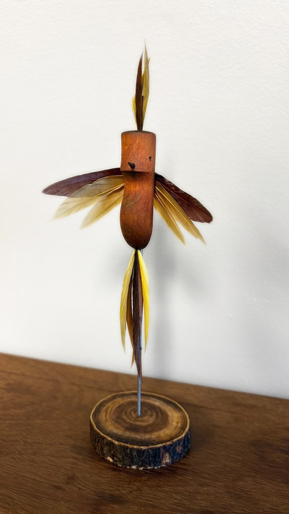 "SECOND CHANCE 100" HAND CARVED WOOD SCULPTURE VG100