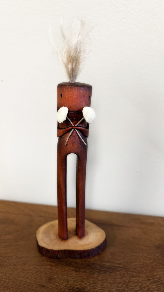 "SECOND CHANCE 102" HAND CARVED WOOD SCULPTURE VG102