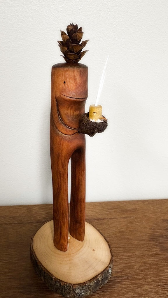 "SECOND CHANCE 104" HAND CARVED WOOD SCULPTURE VG104