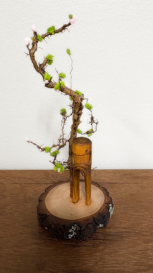 "SECOND CHANCE 107" HAND CARVED WOOD SCULPTURE VG107