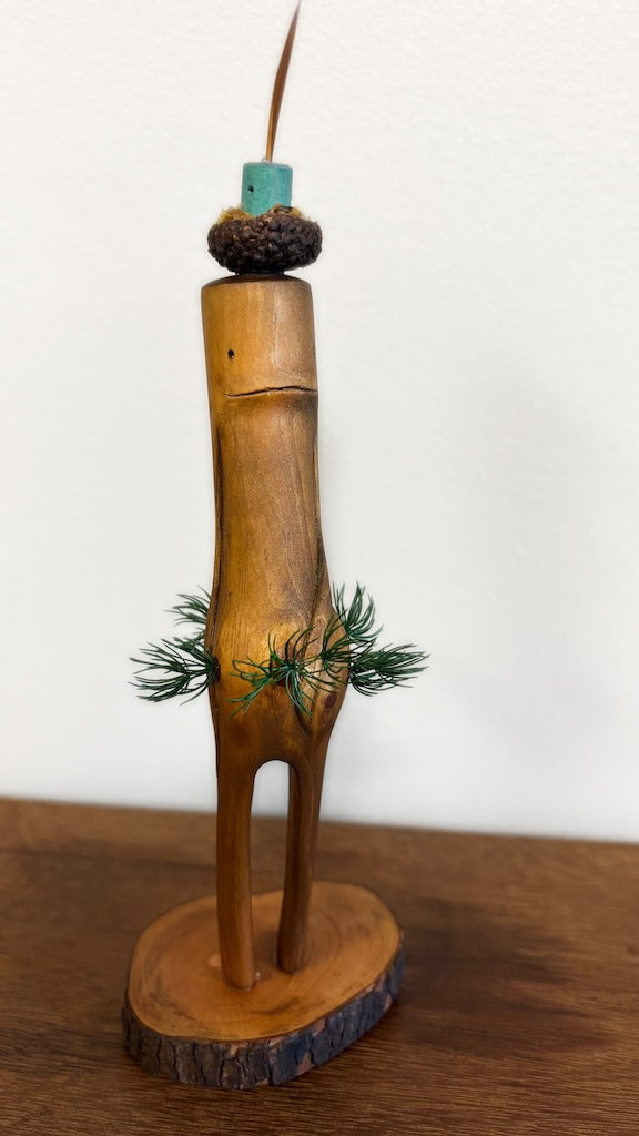 "SECOND CHANCE 111" HAND CARVED WOOD SCULPTURE VG111