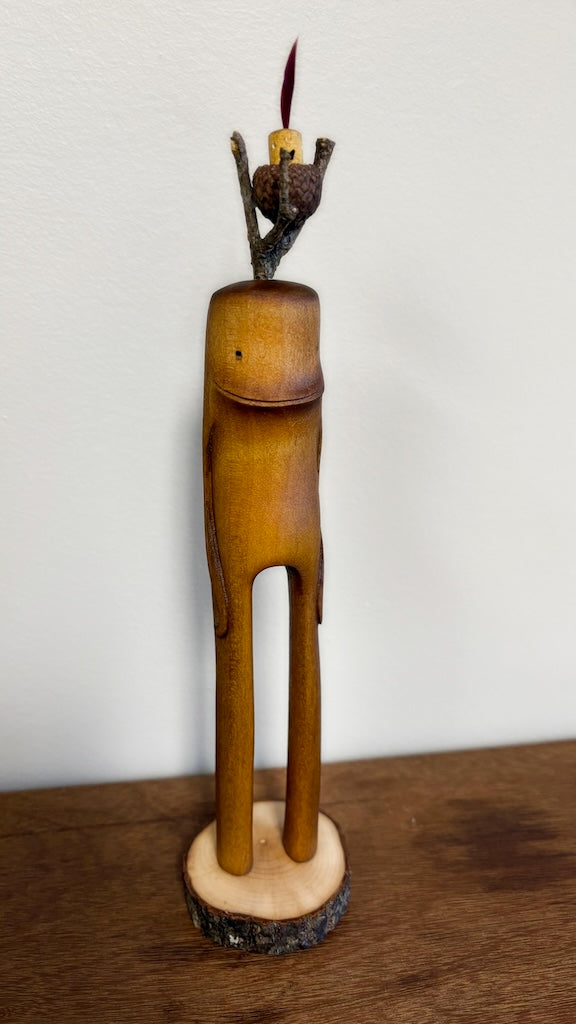 "SECOND CHANCE 115" HAND CARVED WOOD SCULPTURE VG115