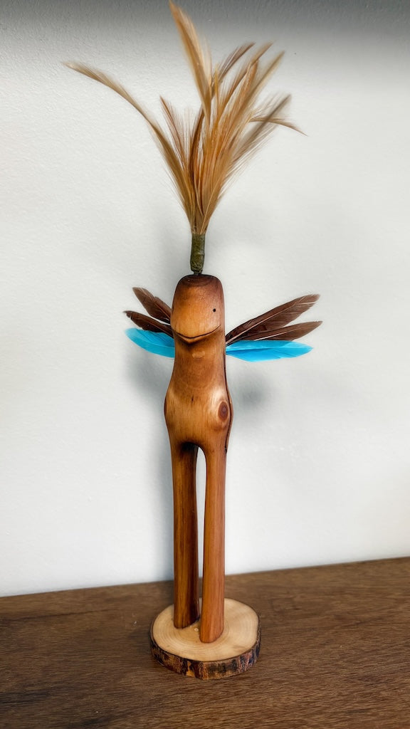 "SECOND CHANCE 121" HAND CARVED WOOD SCULPTURE VG121