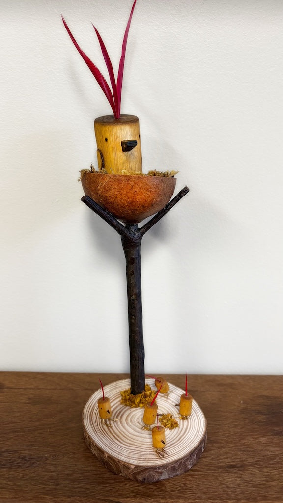 "SECOND CHANCE 122" HAND CARVED WOOD SCULPTURE VG122