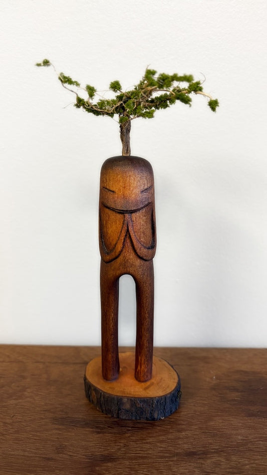 "SECOND CHANCE 123" HAND CARVED WOOD SCULPTURE VG123