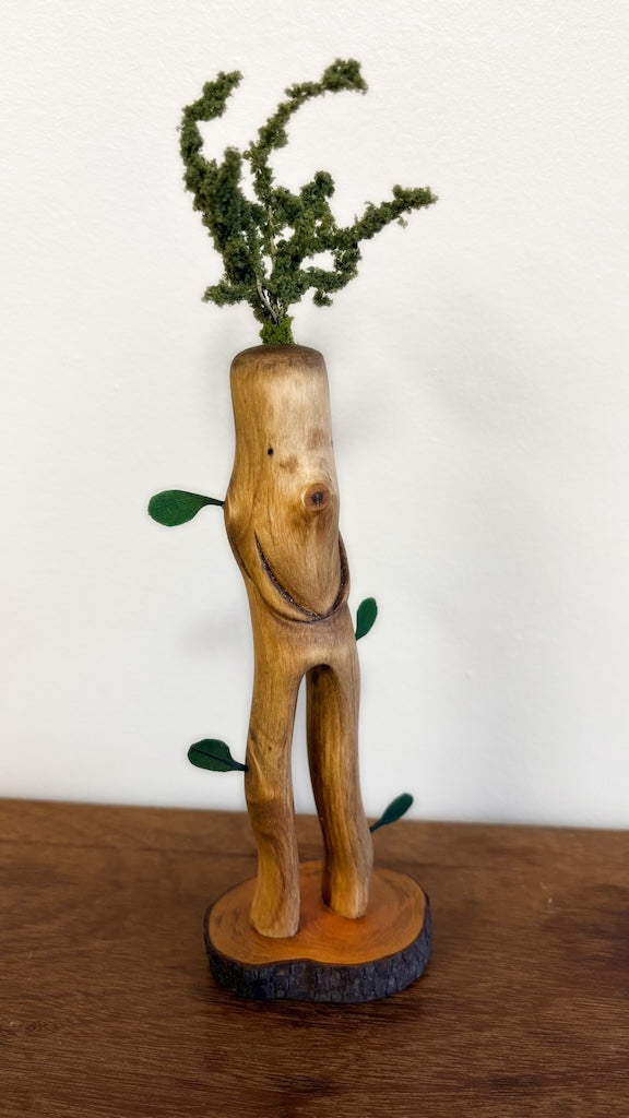 "SECOND CHANCE 124" HAND CARVED WOOD SCULPTURE VG124