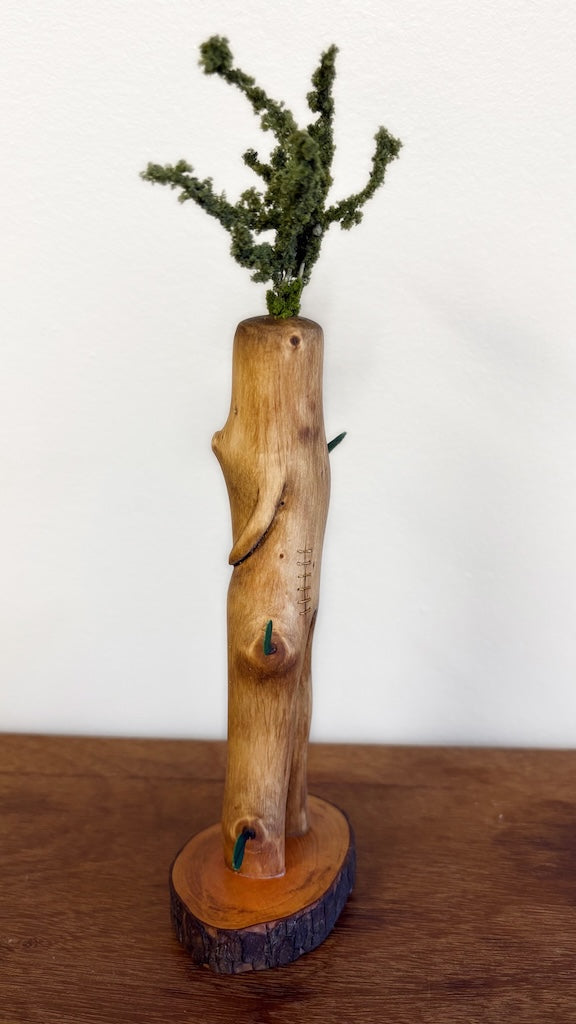 "SECOND CHANCE 124" HAND CARVED WOOD SCULPTURE VG124