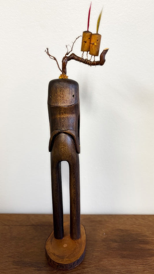 "SECOND CHANCE 129" HAND CARVED WOOD SCULPTURE VG129