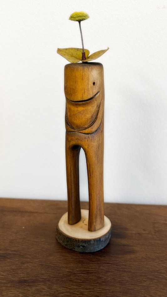 "SECOND CHANCE 131" HAND CARVED WOOD SCULPTURE VG131