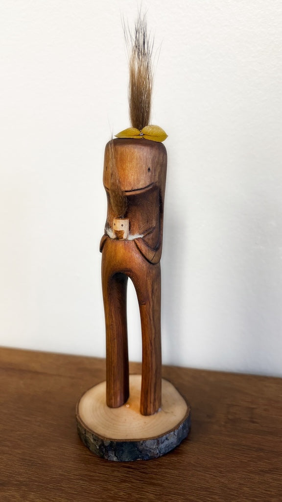 "SECOND CHANCE 135" HAND CARVED WOOD SCULPTURE VG135