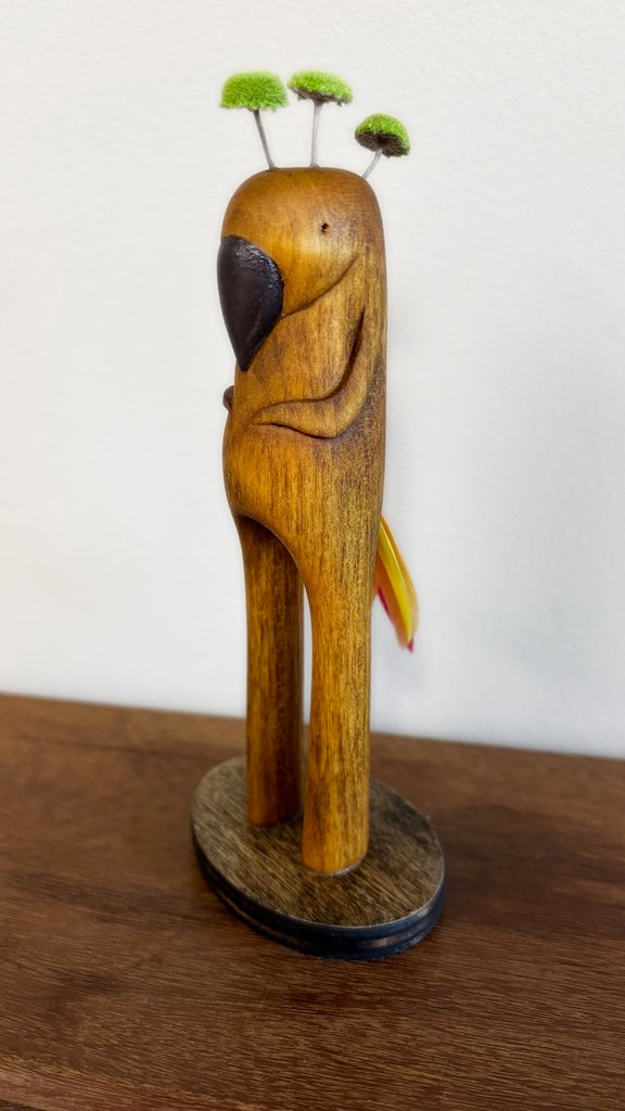 "SECOND CHANCE 140" HAND CARVED WOOD SCULPTURE VG140