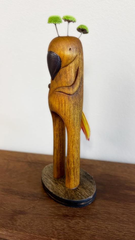 "SECOND CHANCE 140" HAND CARVED WOOD SCULPTURE VG140