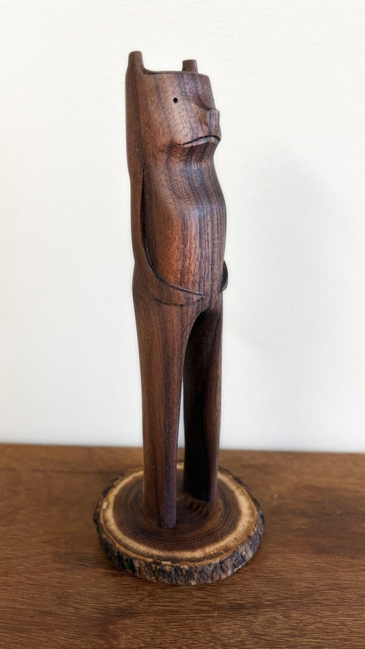 "SECOND CHANCE 142" HAND CARVED WOOD SCULPTURE VG142