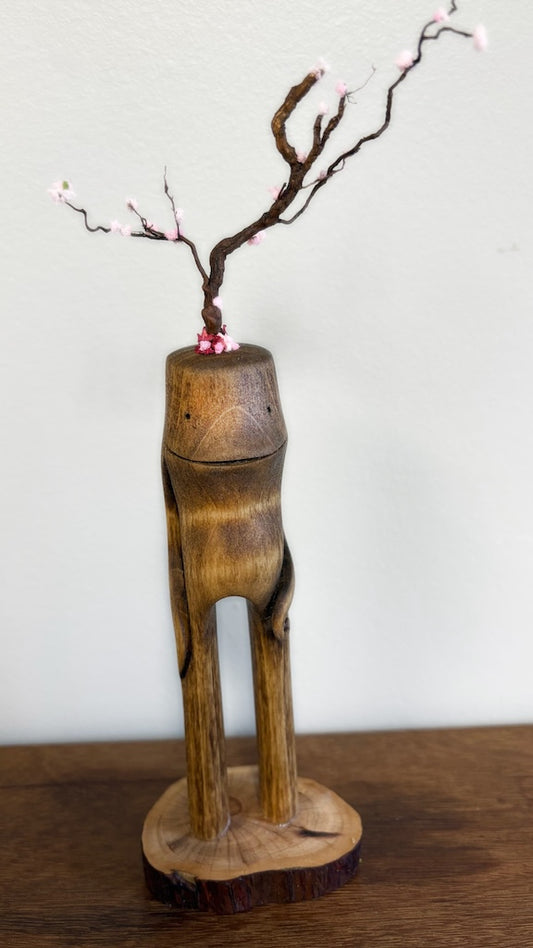 "SECOND CHANCE 143" HAND CARVED WOOD SCULPTURE VG143