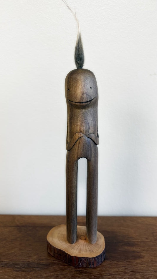 "SECOND CHANCE 144" HAND CARVED WOOD SCULPTURE VG144