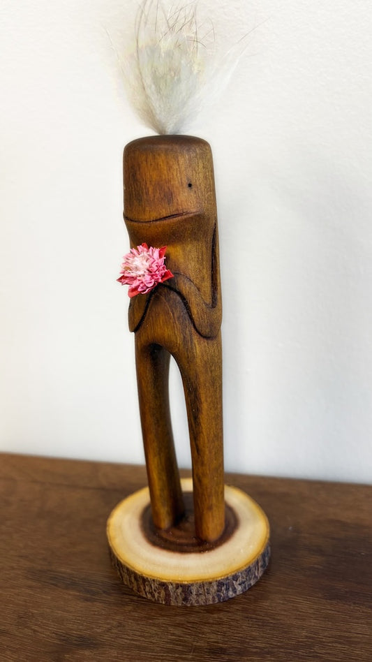 "SECOND CHANCE 147" HAND CARVED WOOD SCULPTURE VG147