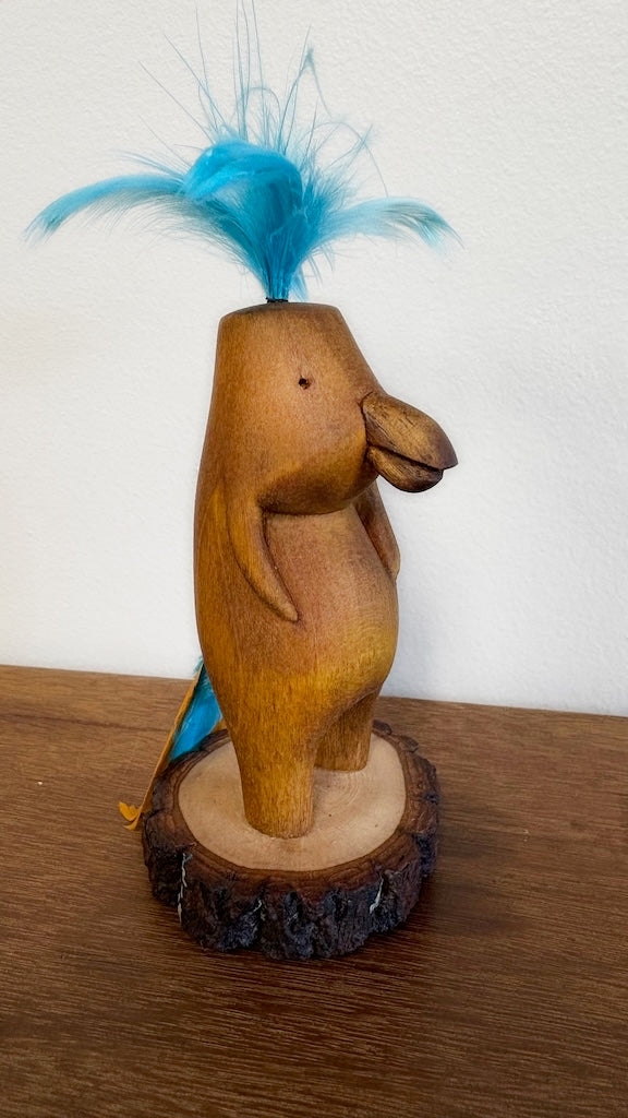"SECOND CHANCE 149" HAND CARVED WOOD SCULPTURE VG149
