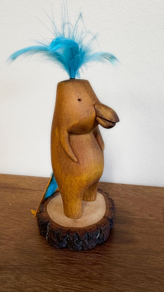 "SECOND CHANCE 149" HAND CARVED WOOD SCULPTURE VG149