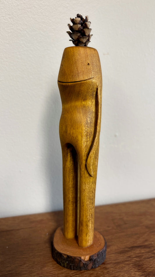 "SECOND CHANCE 154" HAND CARVED WOOD SCULPTURE VG154