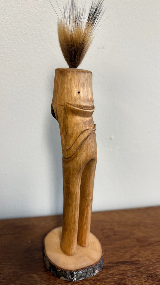 "SECOND CHANCE 159" HAND CARVED WOOD SCULPTURE VG159