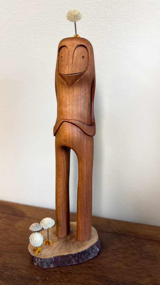 "SECOND CHANCE 160" HAND CARVED WOOD SCULPTURE VG160