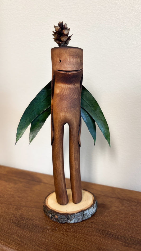 "SECOND CHANCE 162" HAND CARVED WOOD SCULPTURE VG162