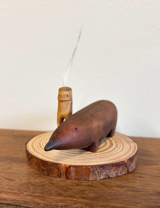 "SECOND CHANCE 168" HAND CARVED WOOD SCULPTURE VG168