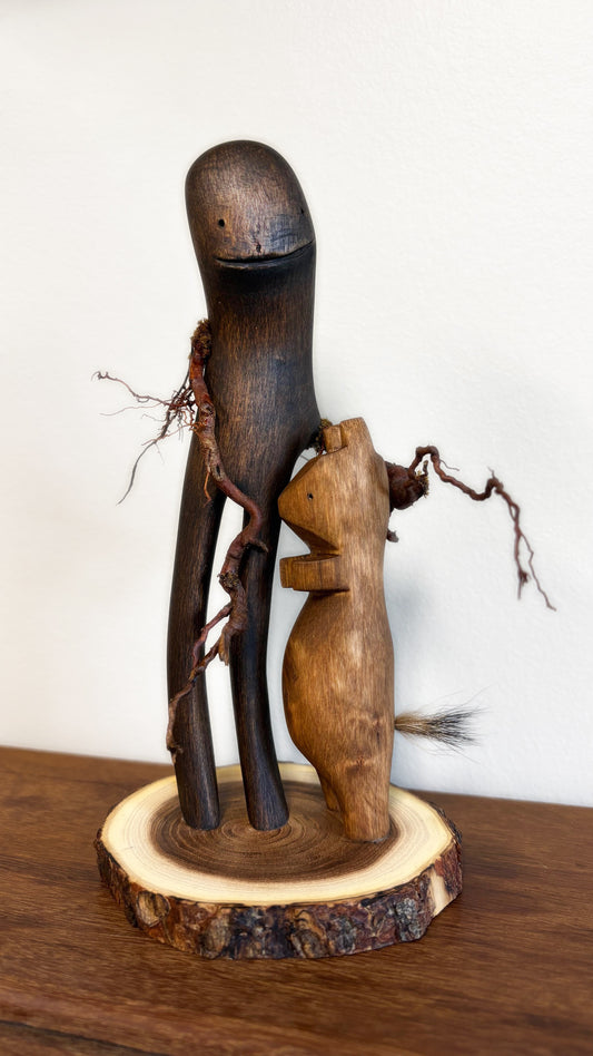 "SECOND CHANCE 170" HAND CARVED WOOD SCULPTURE VG170