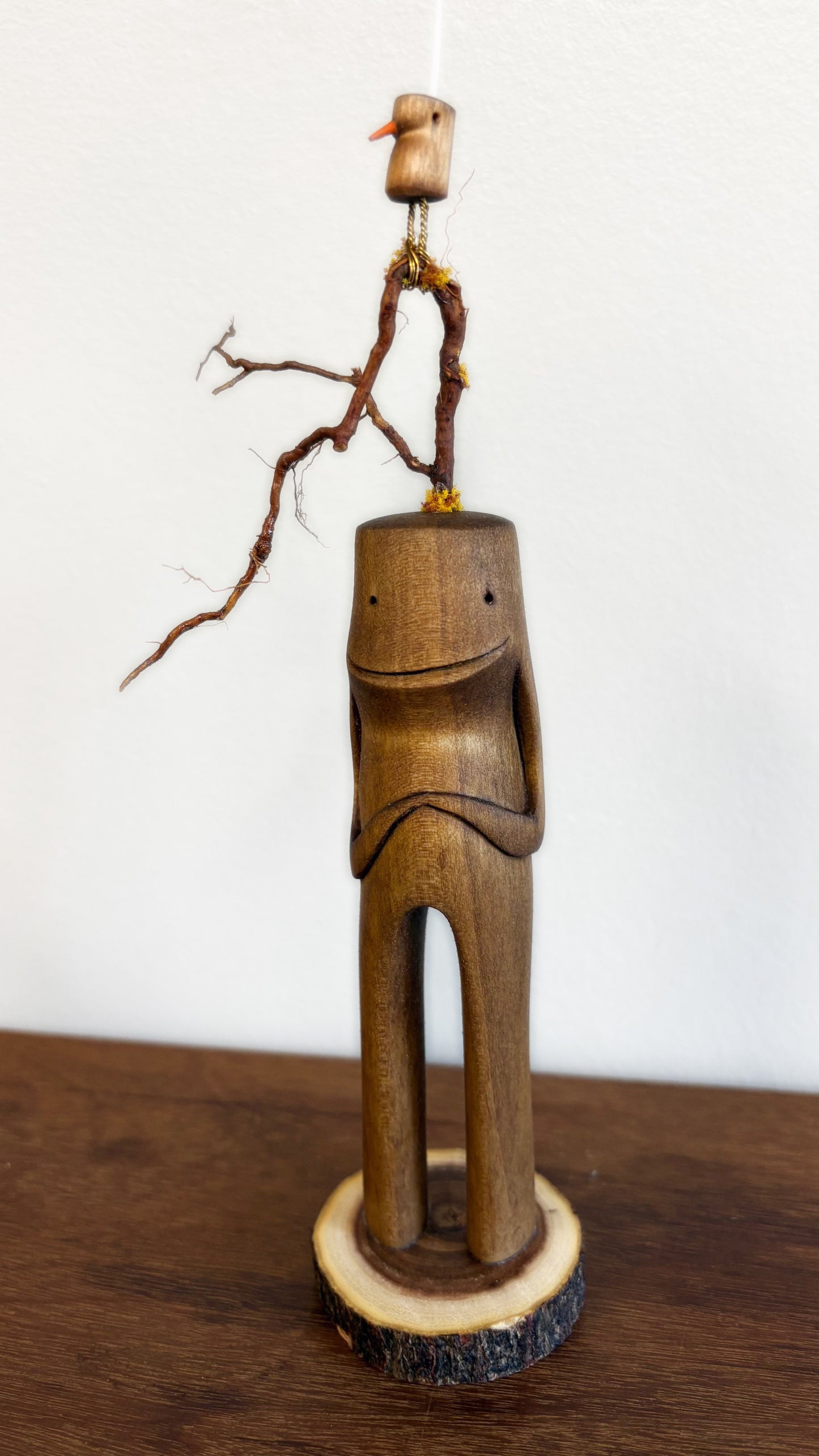 "SECOND CHANCE 173" HAND CARVED WOOD SCULPTURE VG173