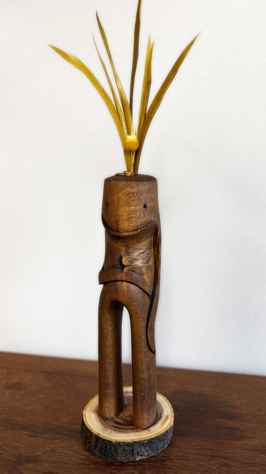 "SECOND CHANCE 176" HAND CARVED WOOD SCULPTURE VG176