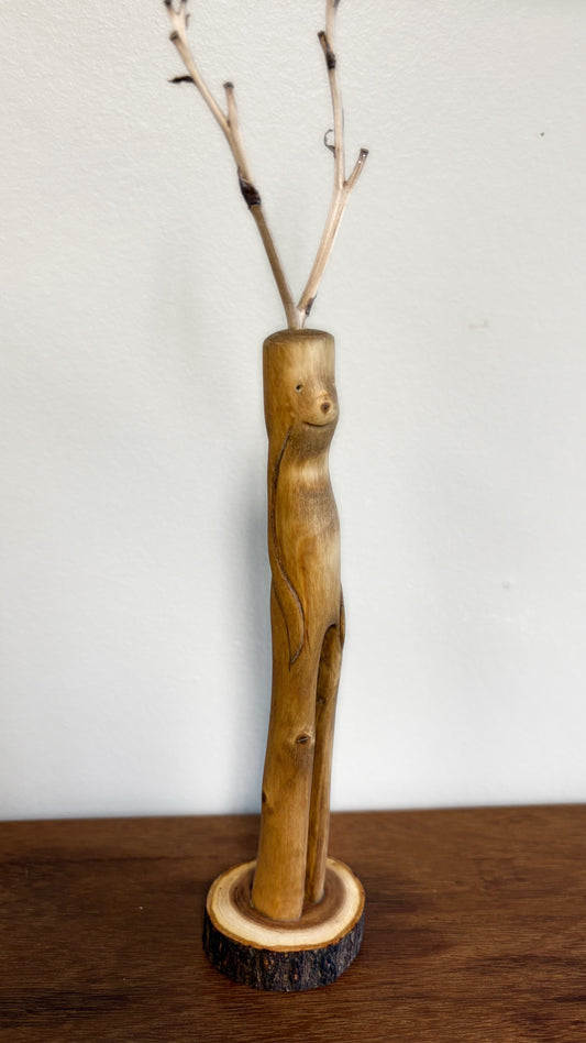 "SECOND CHANCE 180" HAND CARVED WOOD SCULPTURE VG180