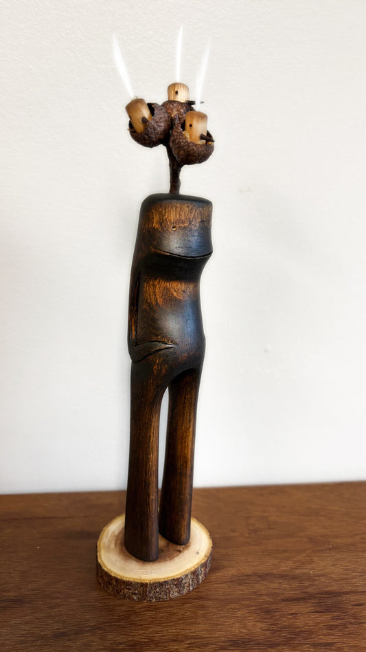 "SECOND CHANCE 181" HAND CARVED WOOD SCULPTURE VG181