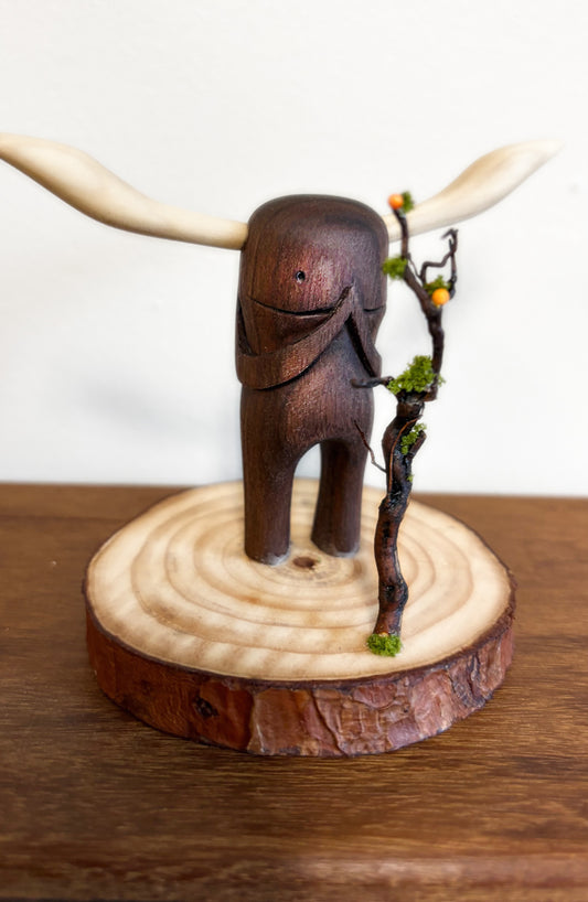 "SECOND CHANCE 183" HAND CARVED WOOD SCULPTURE VG183