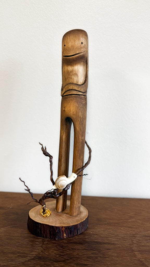 "SECOND CHANCE 184" HAND CARVED WOOD SCULPTURE VG184
