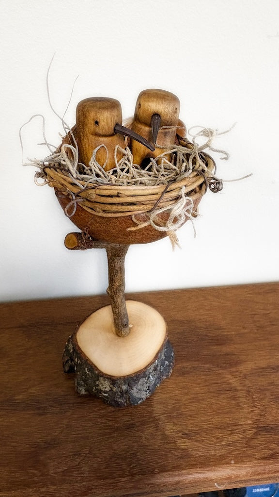 "SECOND CHANCE 195" HAND CARVED WOOD SCULPTURE VG195