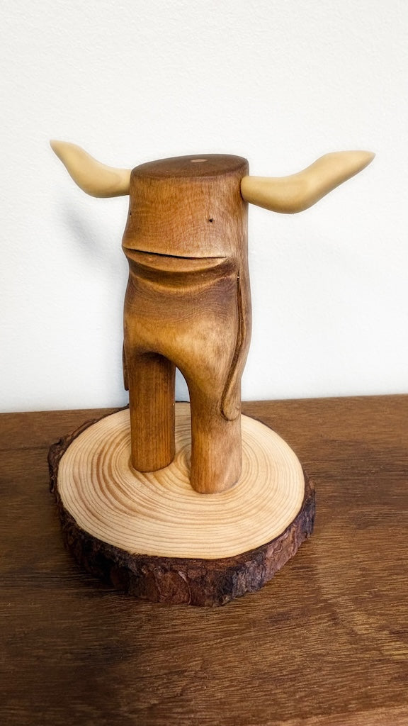 "SECOND CHANCE 196" HAND CARVED WOOD SCULPTURE VG196