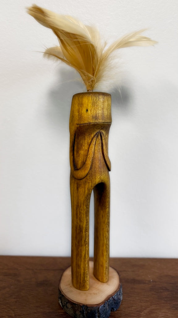 "SECOND CHANCE 197" HAND CARVED WOOD SCULPTURE VG197
