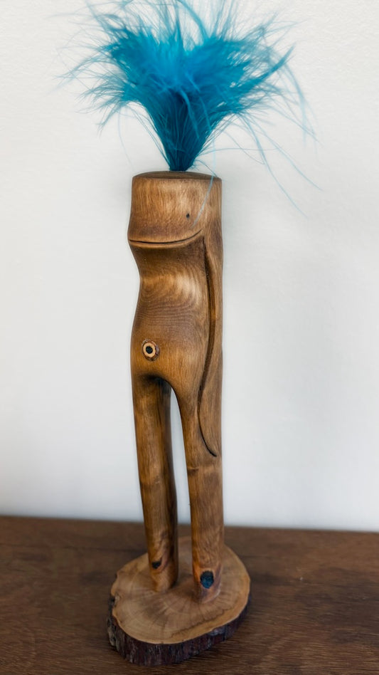 "SECOND CHANCE 199" HAND CARVED WOOD SCULPTURE VG199