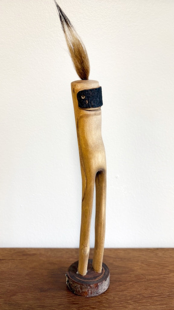 "SECOND CHANCE I" HAND CARVED WOOD SCULPTURE VG1