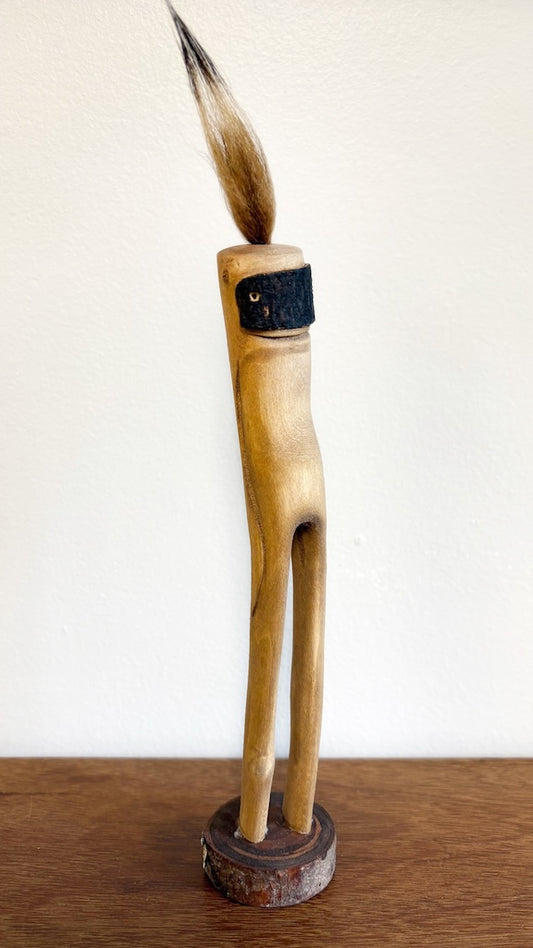 "SECOND CHANCE I" HAND CARVED WOOD SCULPTURE VG1